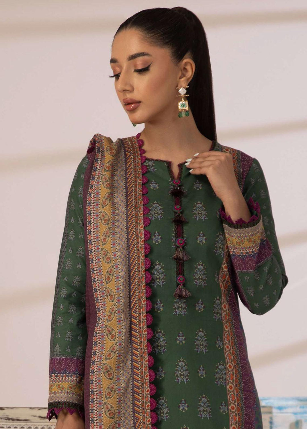 Asim Jofa Printed Cambric Suits Unstitched 2 Piece AJ23BP AJBP-18 - Summer Collection