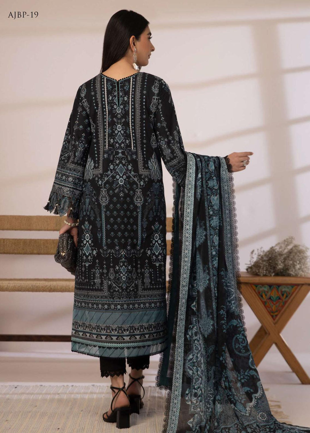 Asim Jofa Printed Cambric Suits Unstitched 2 Piece AJ23BP AJBP-19 - Summer Collection