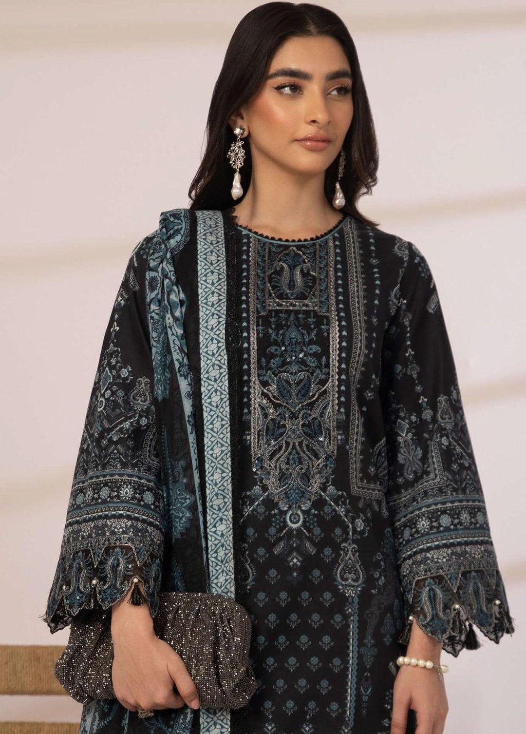 Asim Jofa Printed Cambric Suits Unstitched 2 Piece AJ23BP AJBP-19 - Summer Collection