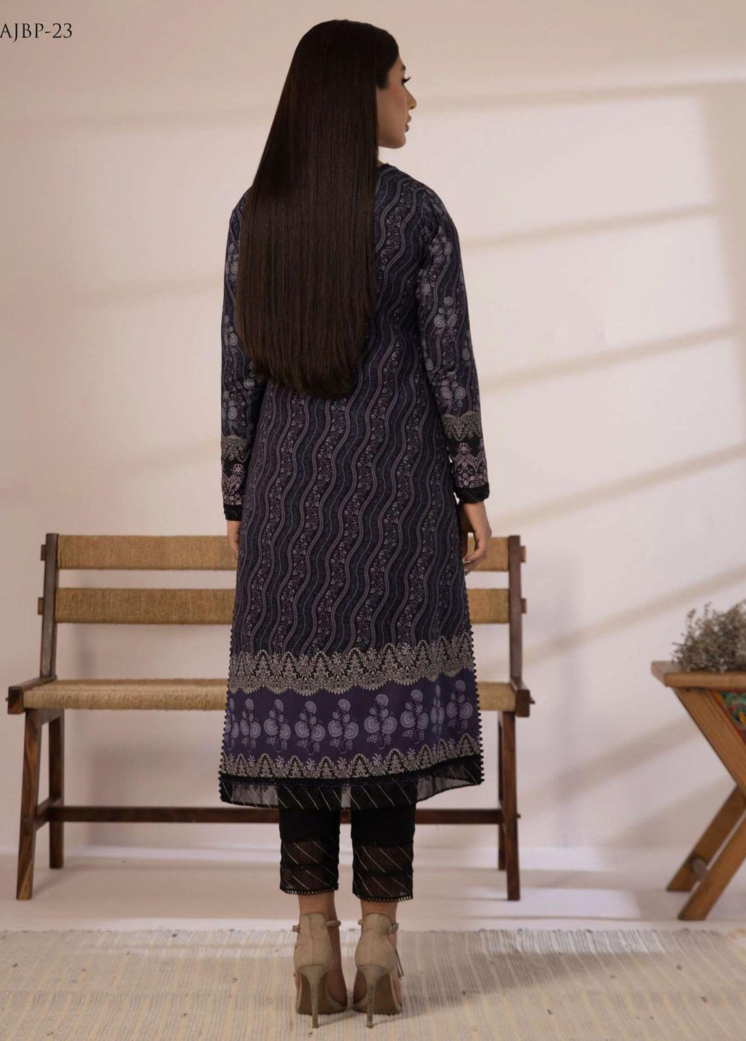 Asim Jofa Embroidered Cambric Suits Unstitched 2 Piece AJ23BP AJBP-23 - Summer Collection