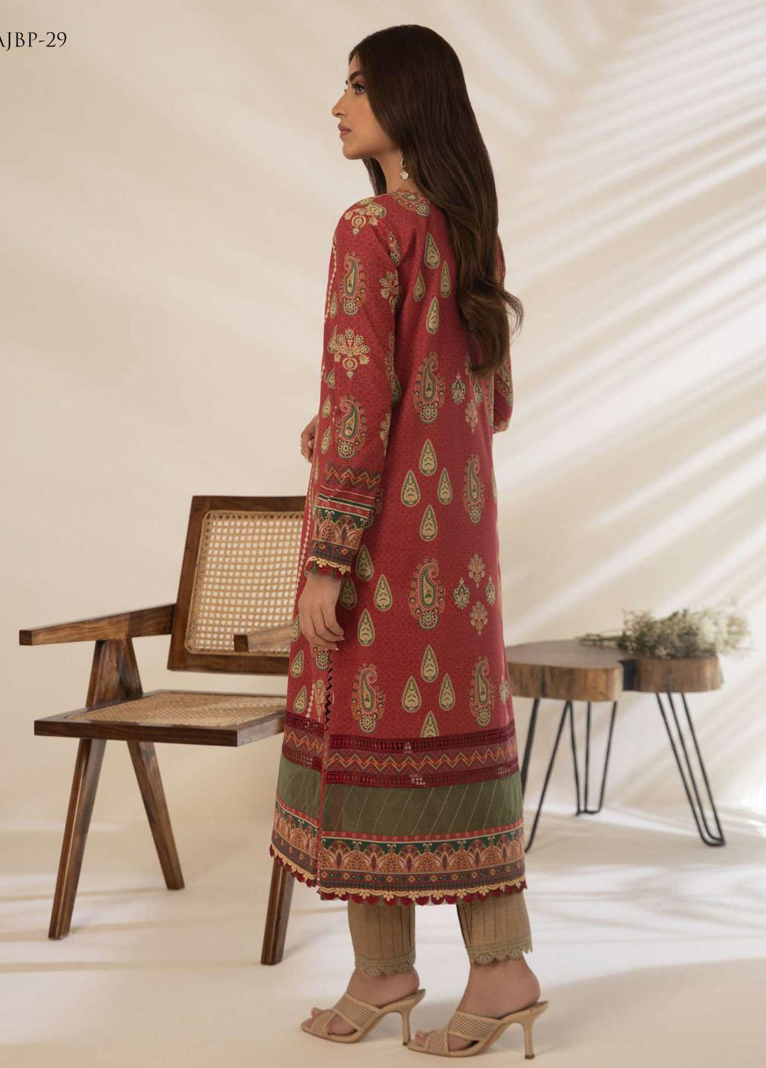 Asim Jofa Printed Cambric  Unstitched Kurti AJ23BP AJBP-29 - Summer Collection