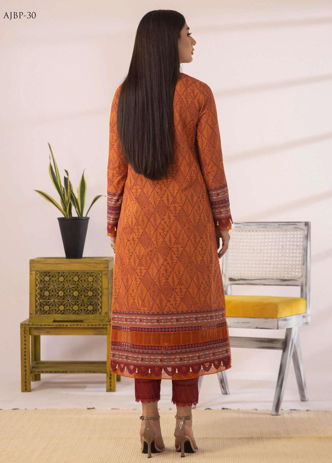 Asim Jofa Printed Cambric  Unstitched Kurti AJ23BP AJBP-30 - Summer Collection