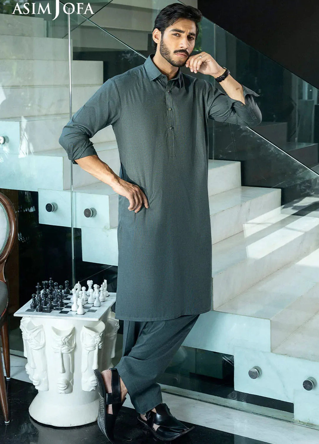 Asim Jofa Blended Mens Shalwar Kameez - AJMWU-03