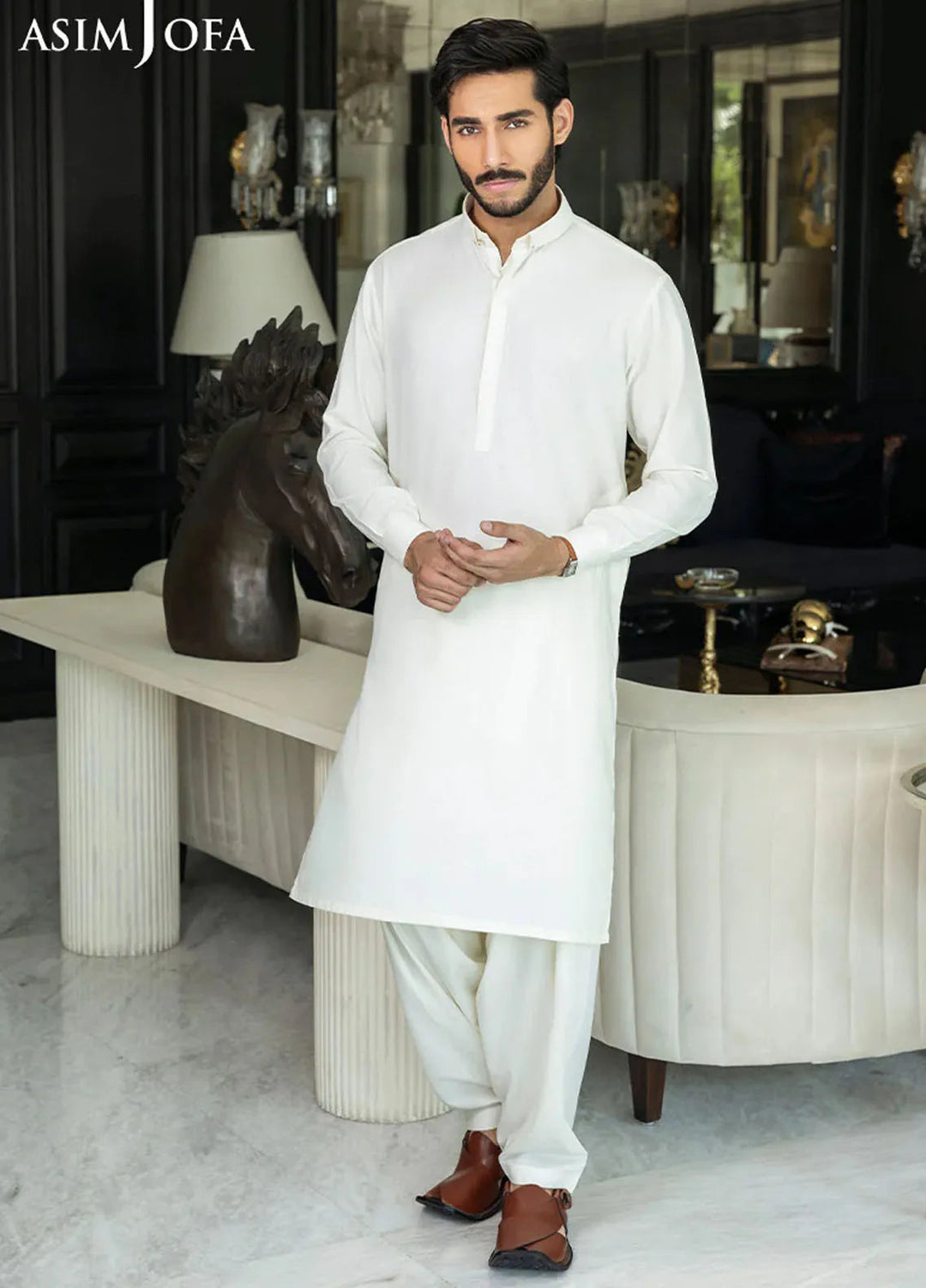 Asim Jofa Blended Mens Shalwar Kameez - AJMWU-08