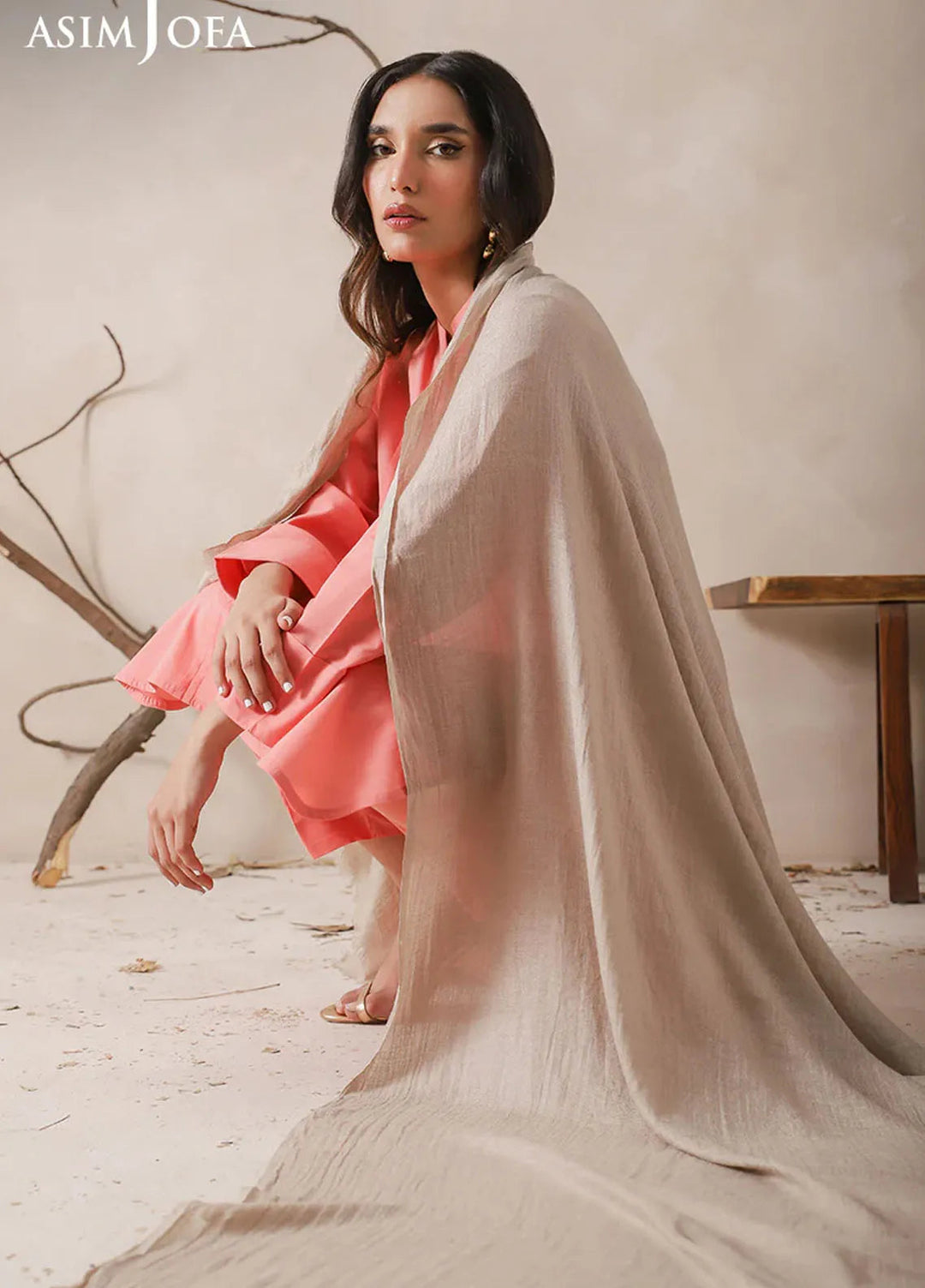 Asim Jofa Blended Shawl AJ24SC AJHS-07 - Shawl Collection