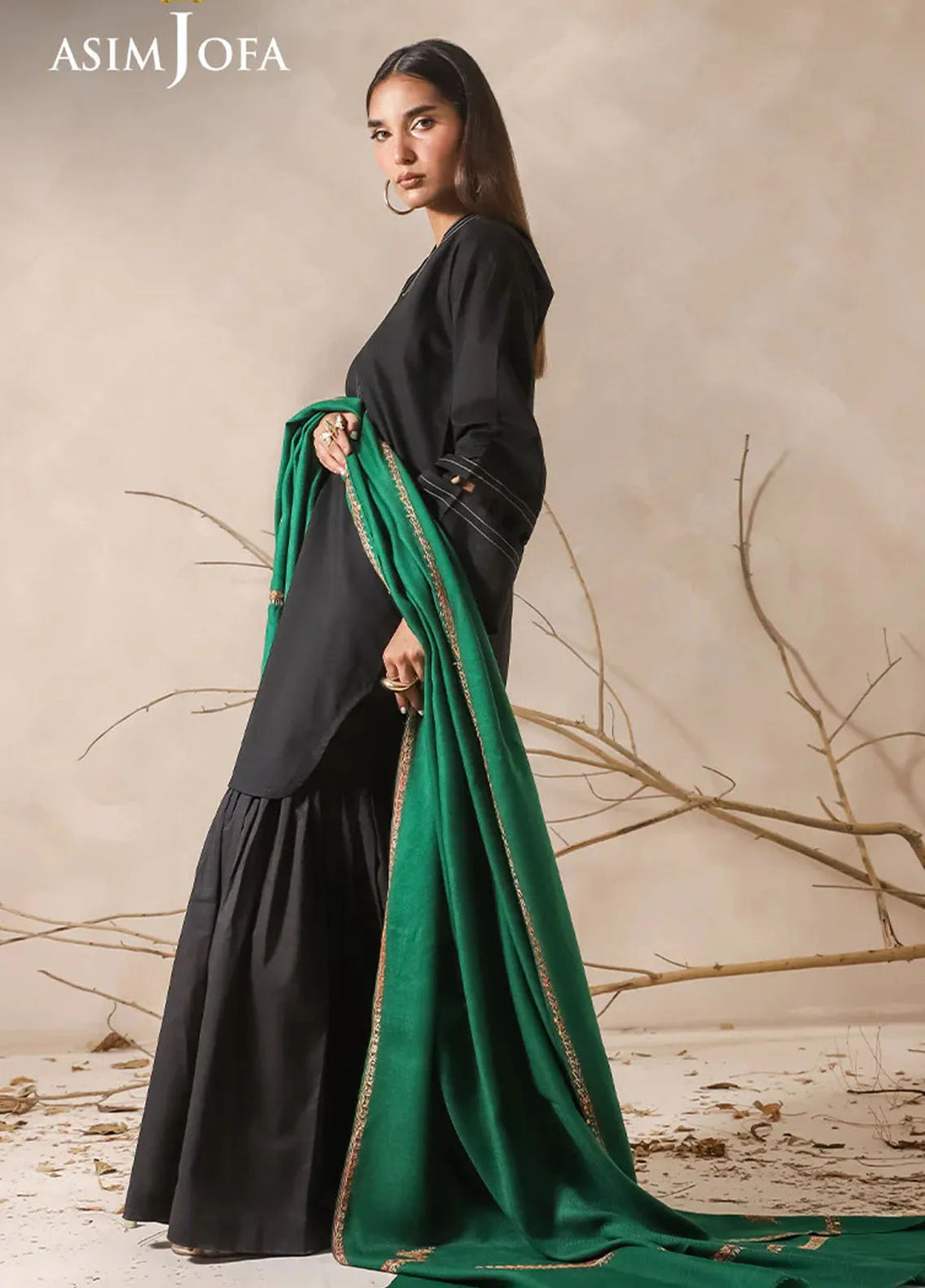 Asim Jofa Blended Shawl AJ24SC AJHS-09 - Shawl Collection