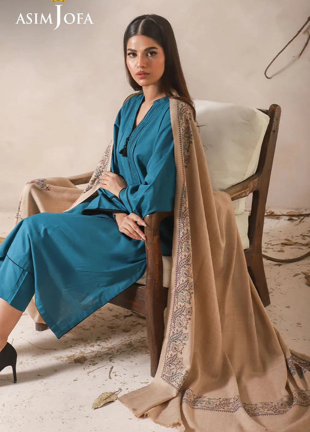 Asim Jofa Blended Shawl AJ24SC AJHS-10 - Shawl Collection