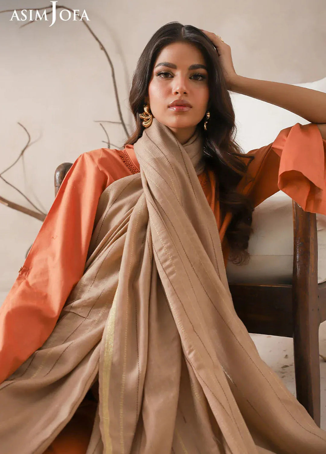 Asim Jofa Blended Shawl AJ24SC AJHS-11 - Shawl Collection