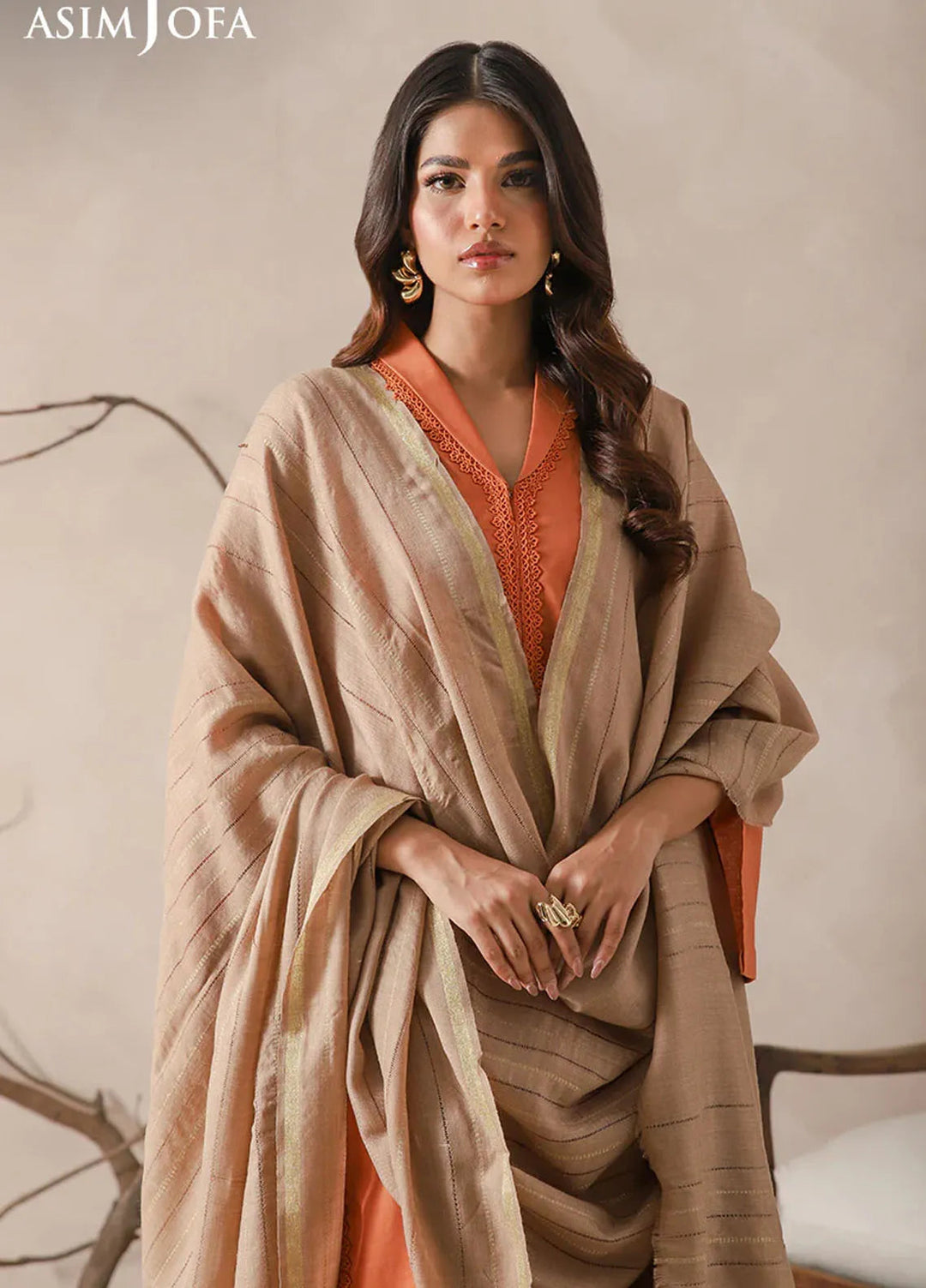 Asim Jofa Blended Shawl AJ24SC AJHS-11 - Shawl Collection