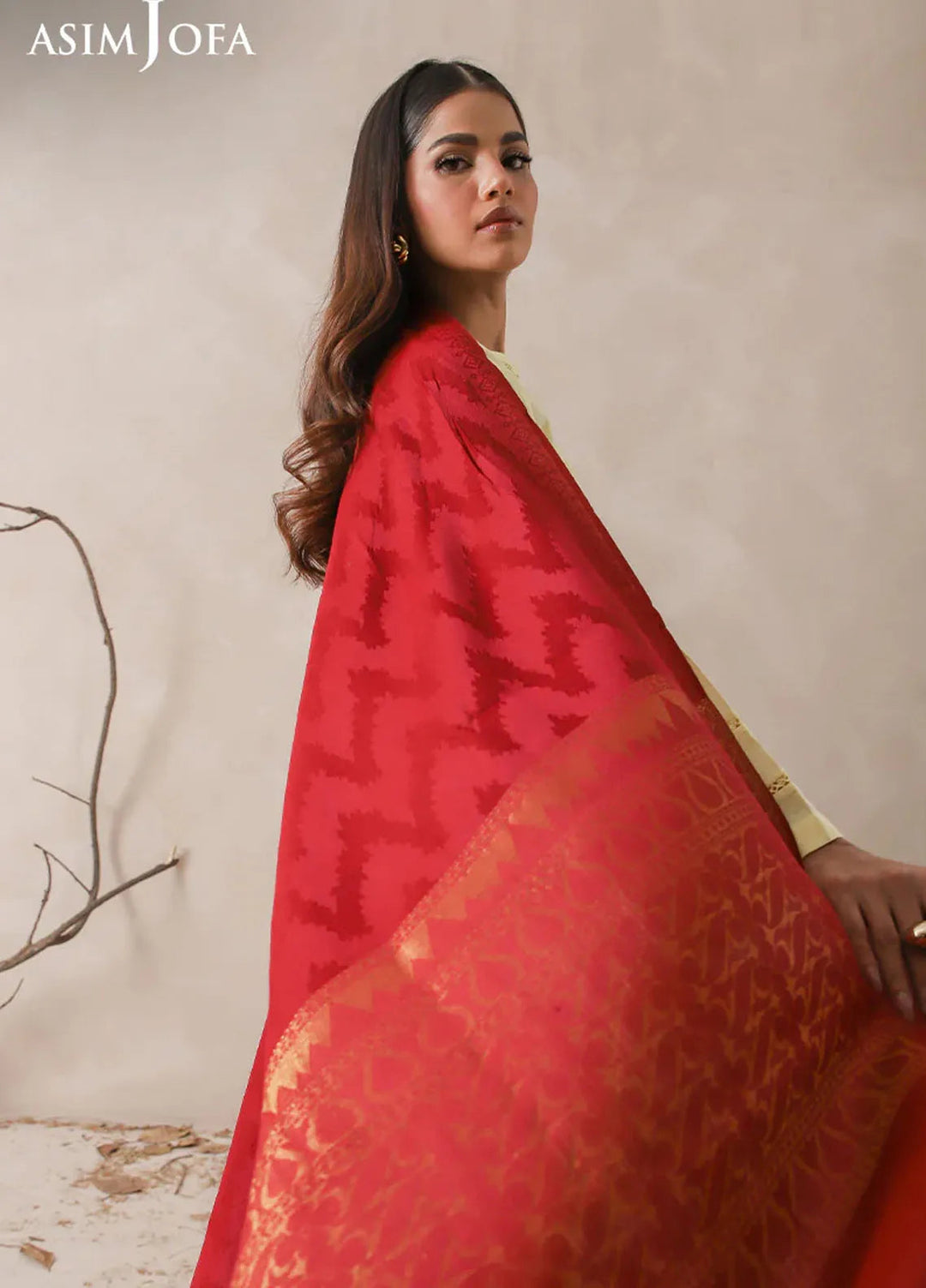 Asim Jofa Blended Shawl AJ24SC AJHS-12 - Shawl Collection