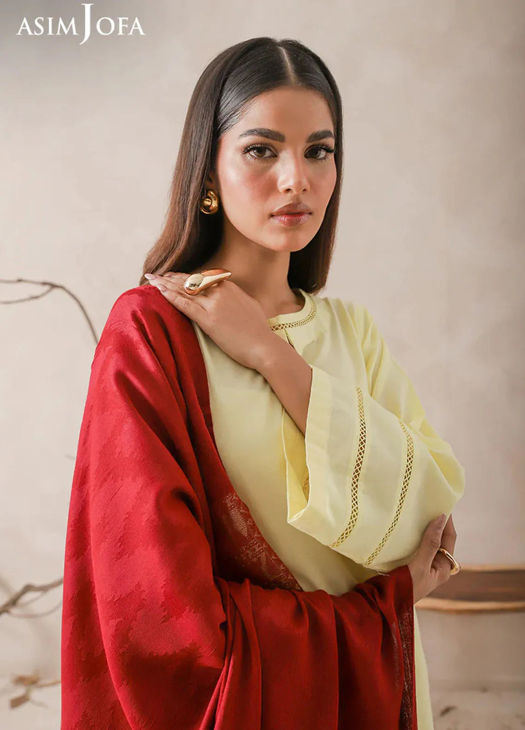 Asim Jofa Blended Shawl AJ24SC AJHS-12 - Shawl Collection