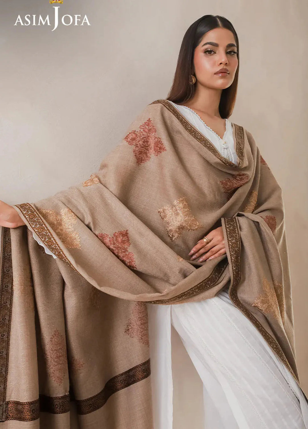 Asim Jofa Blended Shawl AJ24SC AJHS-17 - Shawl Collection
