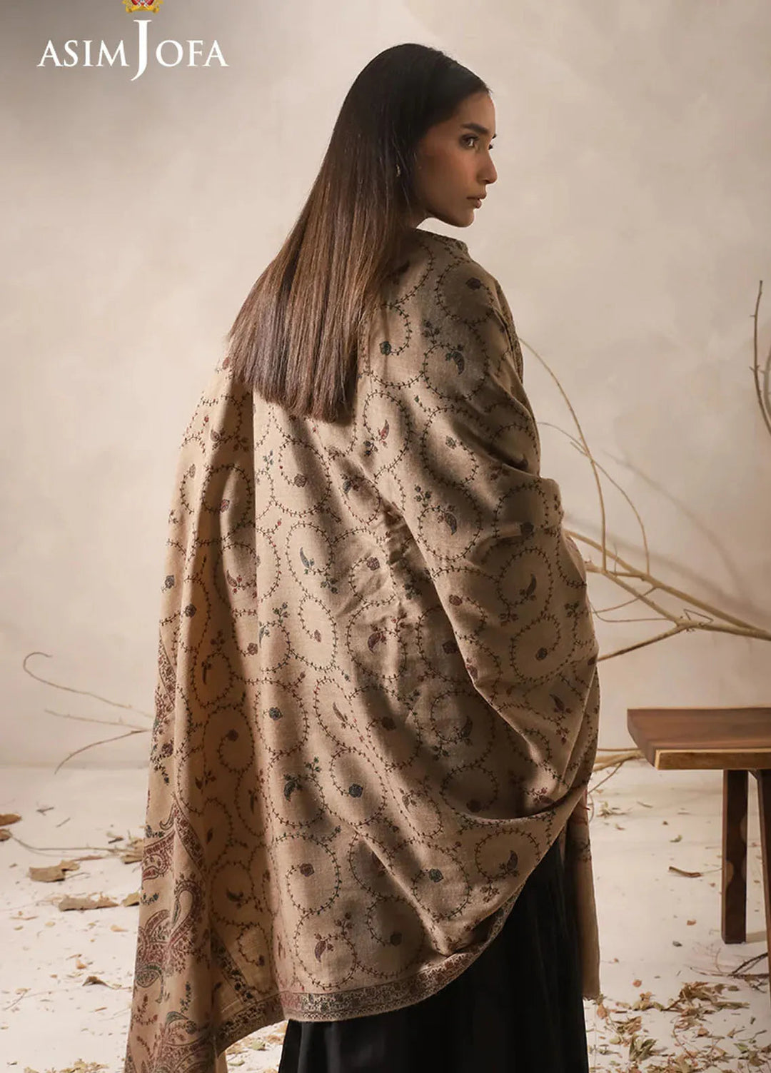 Asim Jofa Blended Shawl AJ24SC AJHS-18 - Shawl Collection