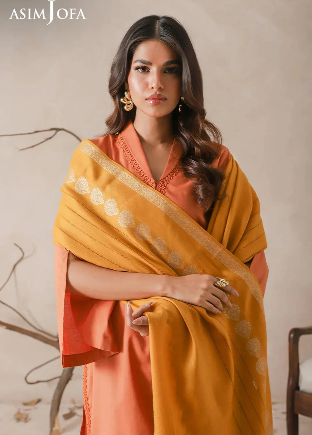 Asim Jofa Blended Shawl AJ24SC AJHS-19 - Shawl Collection
