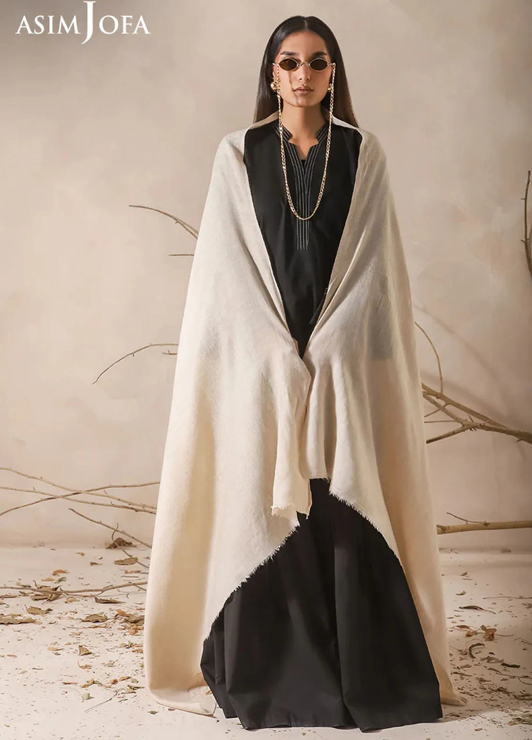 Asim Jofa Blended Shawl AJ24SC AJHS-21 - Shawl Collection