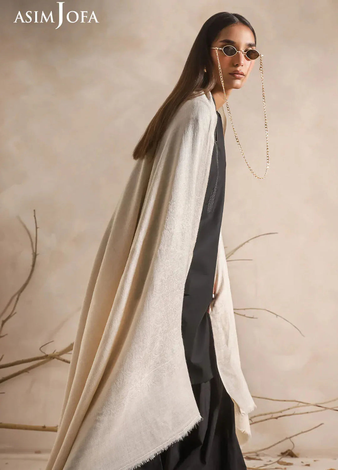 Asim Jofa Blended Shawl AJ24SC AJHS-21 - Shawl Collection