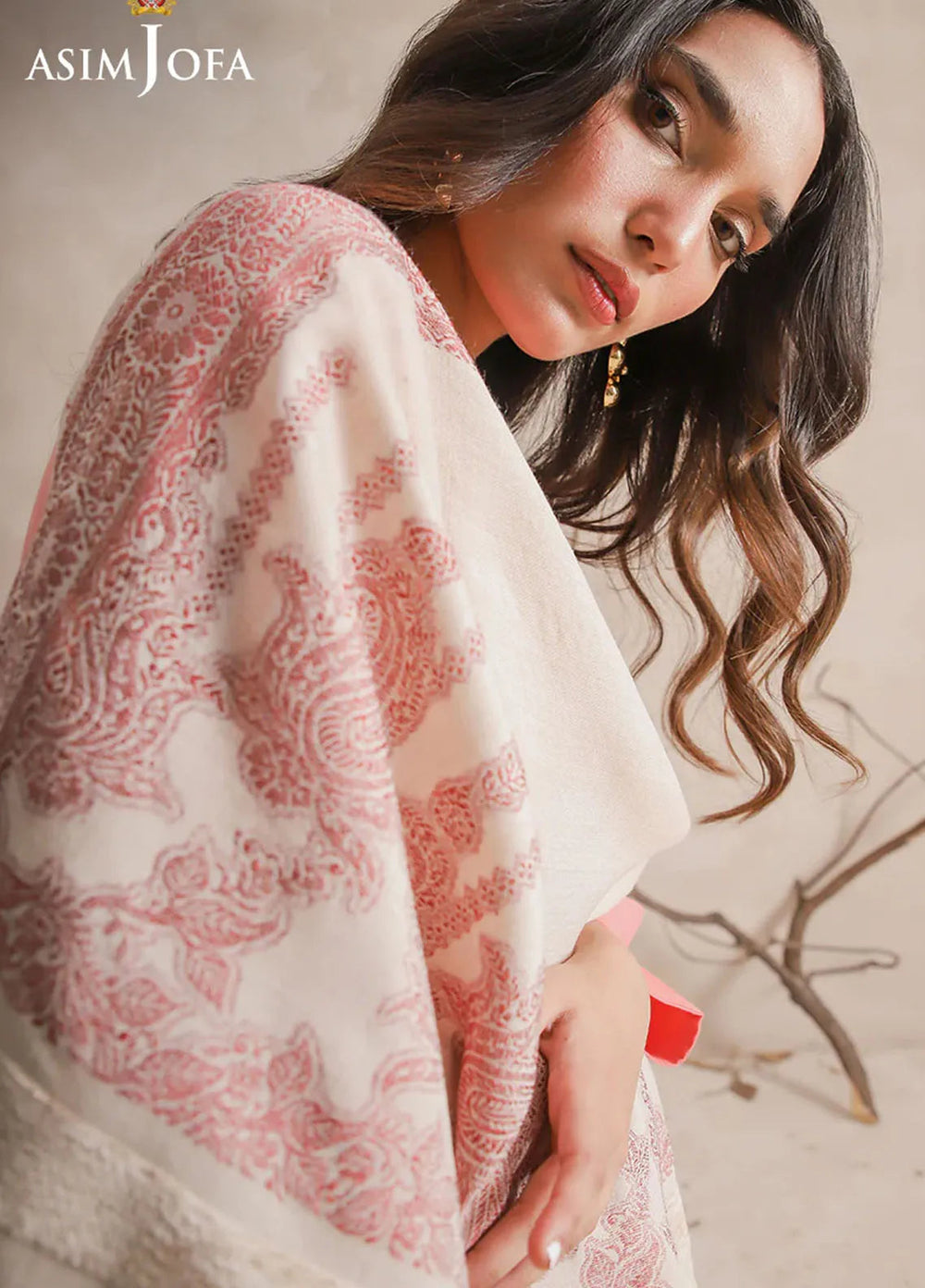 Asim Jofa Blended Shawl AJ24SC AJHS-22 - Shawl Collection