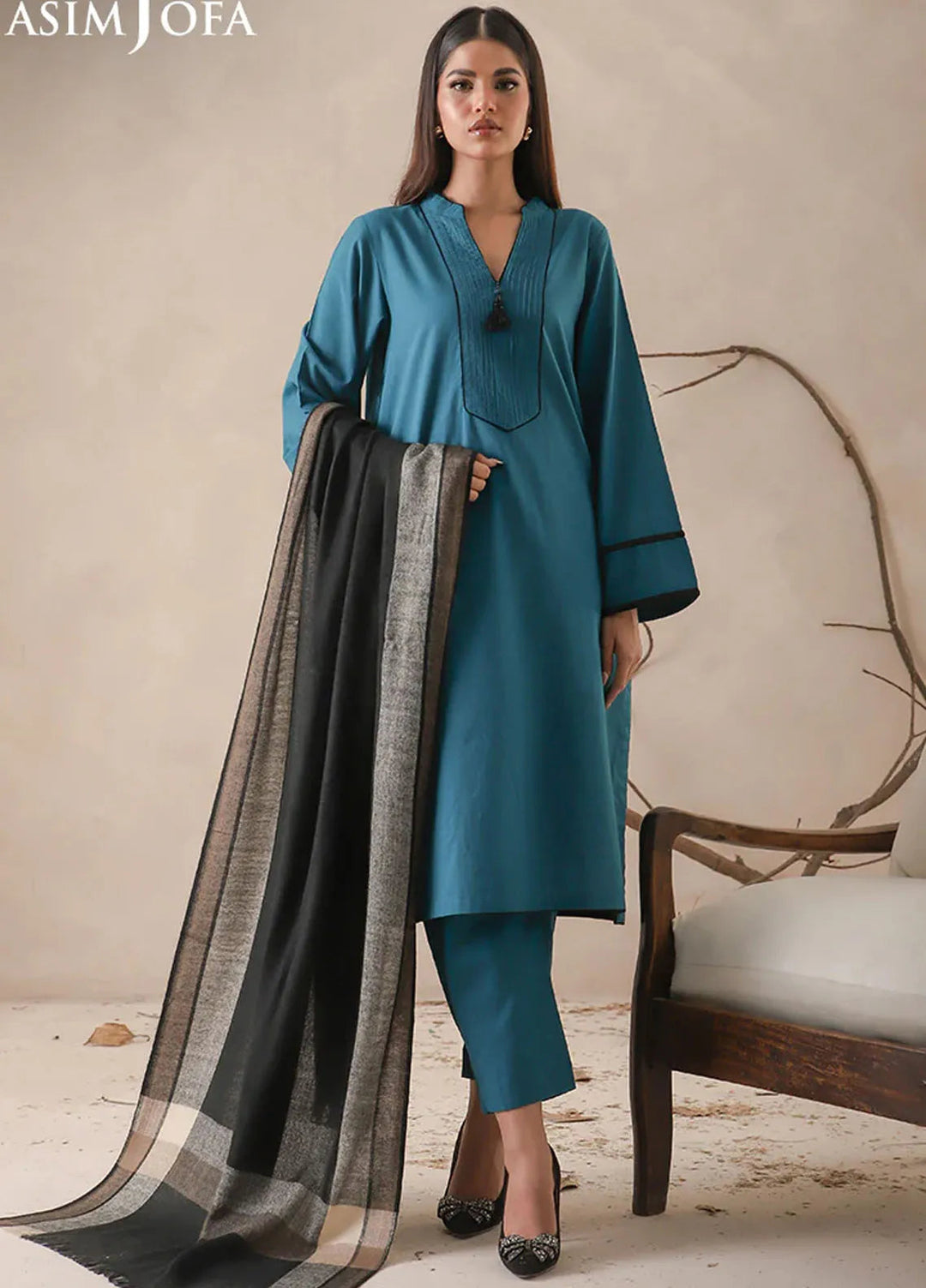 Asim Jofa Blended Stole AJ24SC AJHS-05 - Shawl Collection