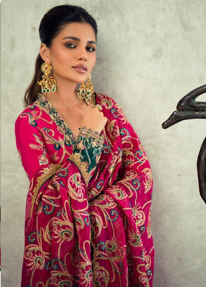 Asim Jofa Embroidered Raw Silk Suits Unstitched 3 Piece AJ21C-2 AJLE-17 - Festive Collection