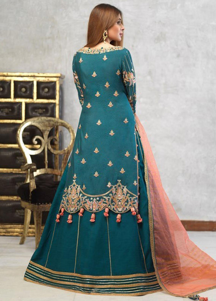 Asim Jofa Embroidered Cotton Net Suits Unstitched 3 Piece AJ21C-2 AJLE-18 - Festive Collection