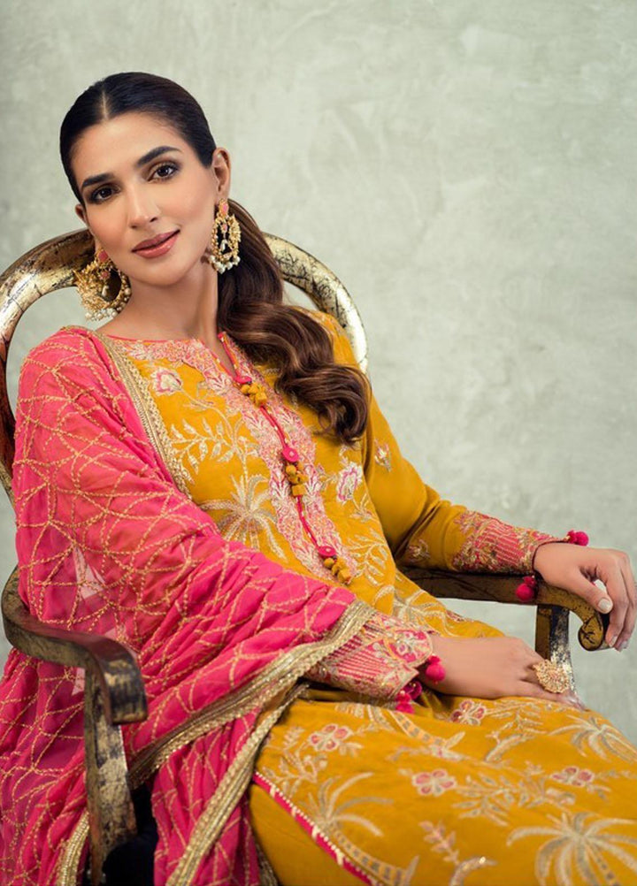 Asim Jofa Embroidered Raw Silk Suits Unstitched 3 Piece AJ21C-2 AJLE-19 - Festive Collection