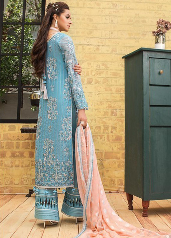 Asim Jofa Embroidered Net Suits Unstitched 3 Piece AJ21C-2 AJLE-21 - Festive Collection