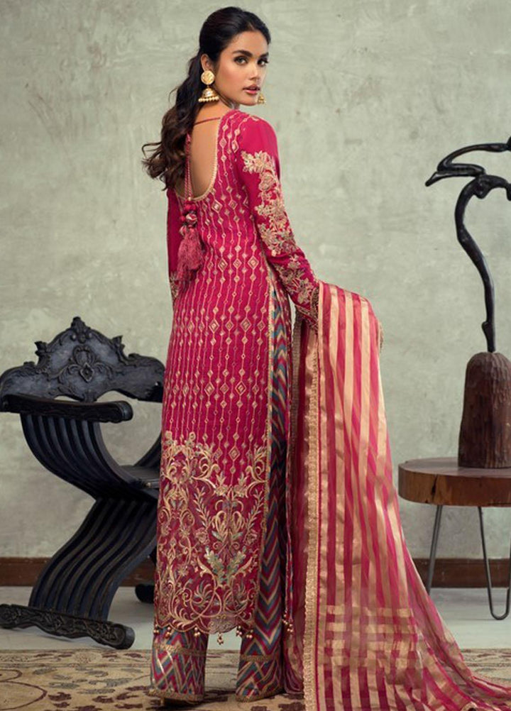 Asim Jofa Embroidered Raw Silk Suits Unstitched 3 Piece AJ21C-2 AJLE-23 - Festive Collection