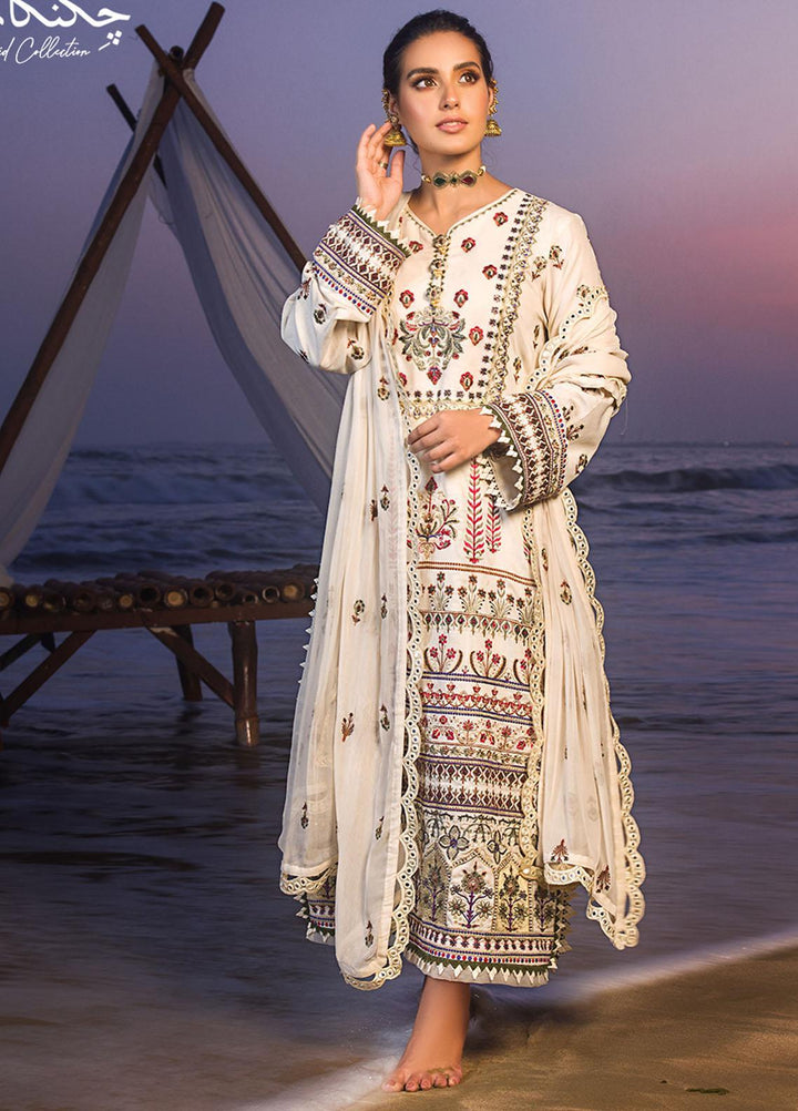 Asim Jofa Embroidered Lawn Suits Unstitched 3 Piece AJ22E AJCK-01 - Eid Collection