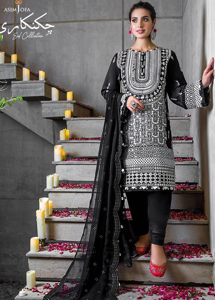 Asim Jofa Embroidered Lawn Suits Unstitched 3 Piece AJ22E AJCK-02 - Eid Collection