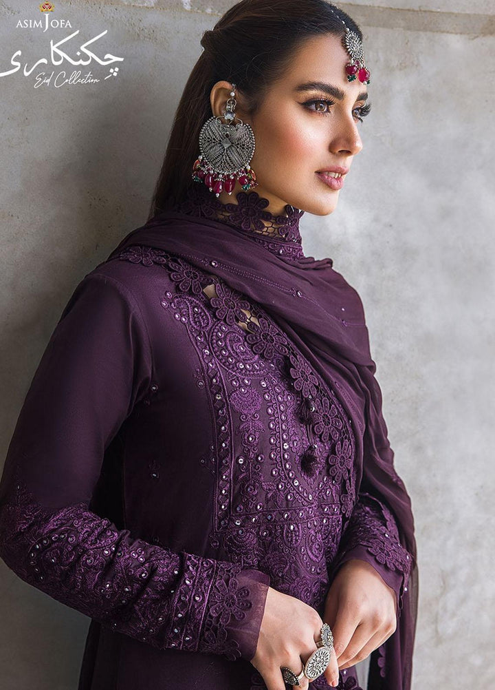 Asim Jofa Embroidered Lawn Suits Unstitched 3 Piece AJ22E AJCK-05 - Eid Collection