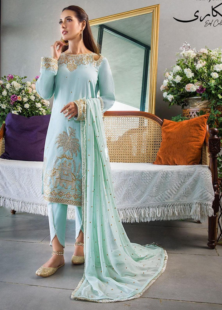 Asim Jofa Embroidered Lawn Suits Unstitched 3 Piece AJ22E AJCK-07 - Eid Collection