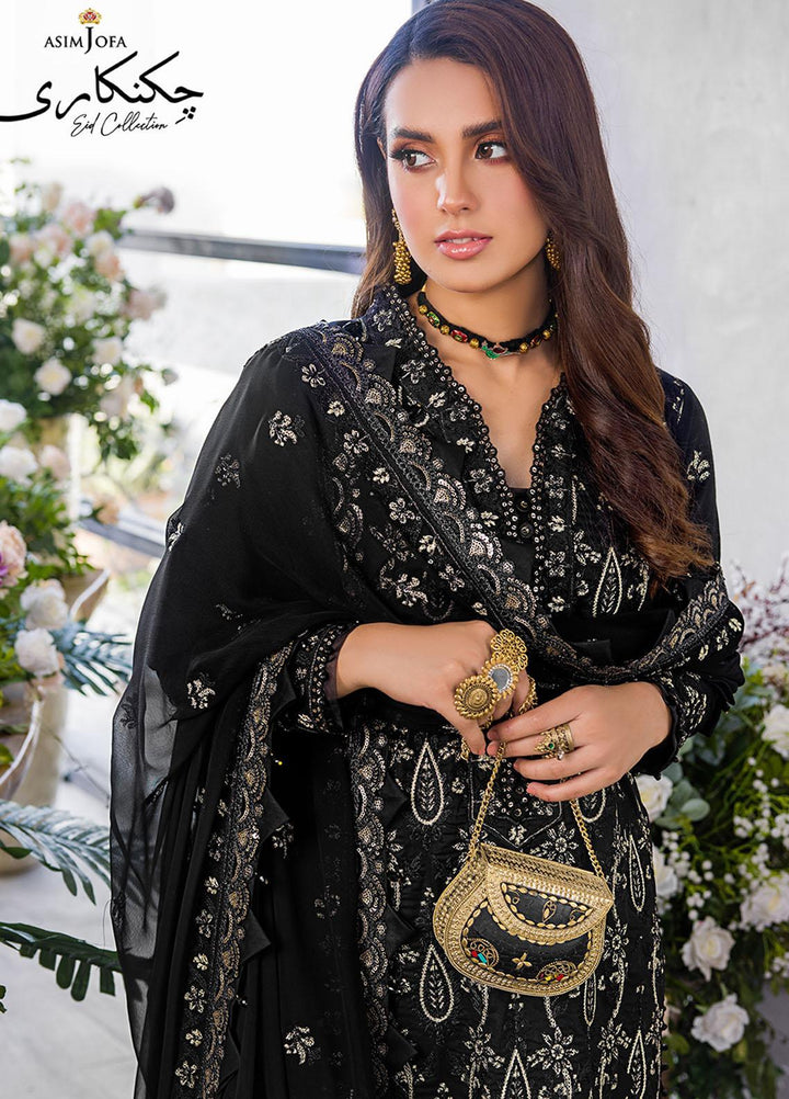 Asim Jofa Embroidered Lawn Suits Unstitched 3 Piece AJ22E AJCK-08 - Eid Collection