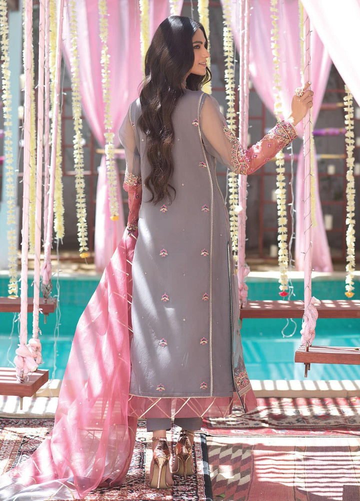 Asim Jofa Embroidered Organza Suits Unstitched 3 Piece AJ21E 03 - Festive Collection