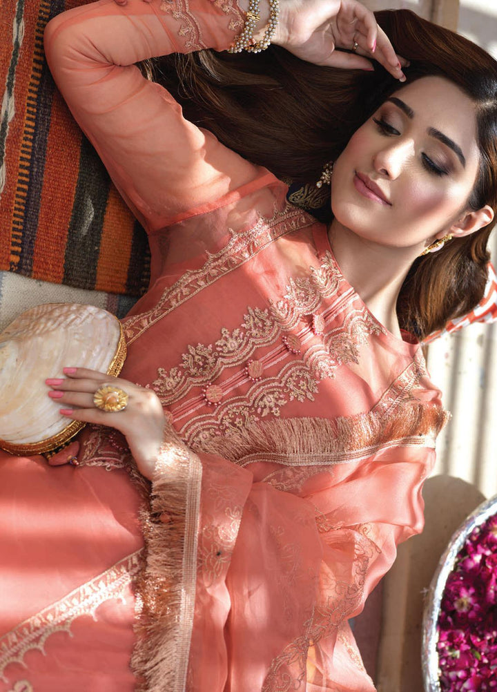 Asim Jofa Embroidered Organza Suits Unstitched 3 Piece AJ21E 04 - Festive Collection
