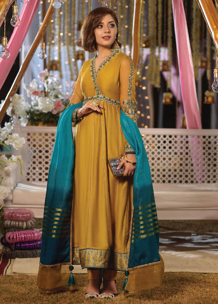 Asim Jofa Embroidered Cotton Net Suits Unstitched 3 Piece AJ21E 07 - Festive Collection