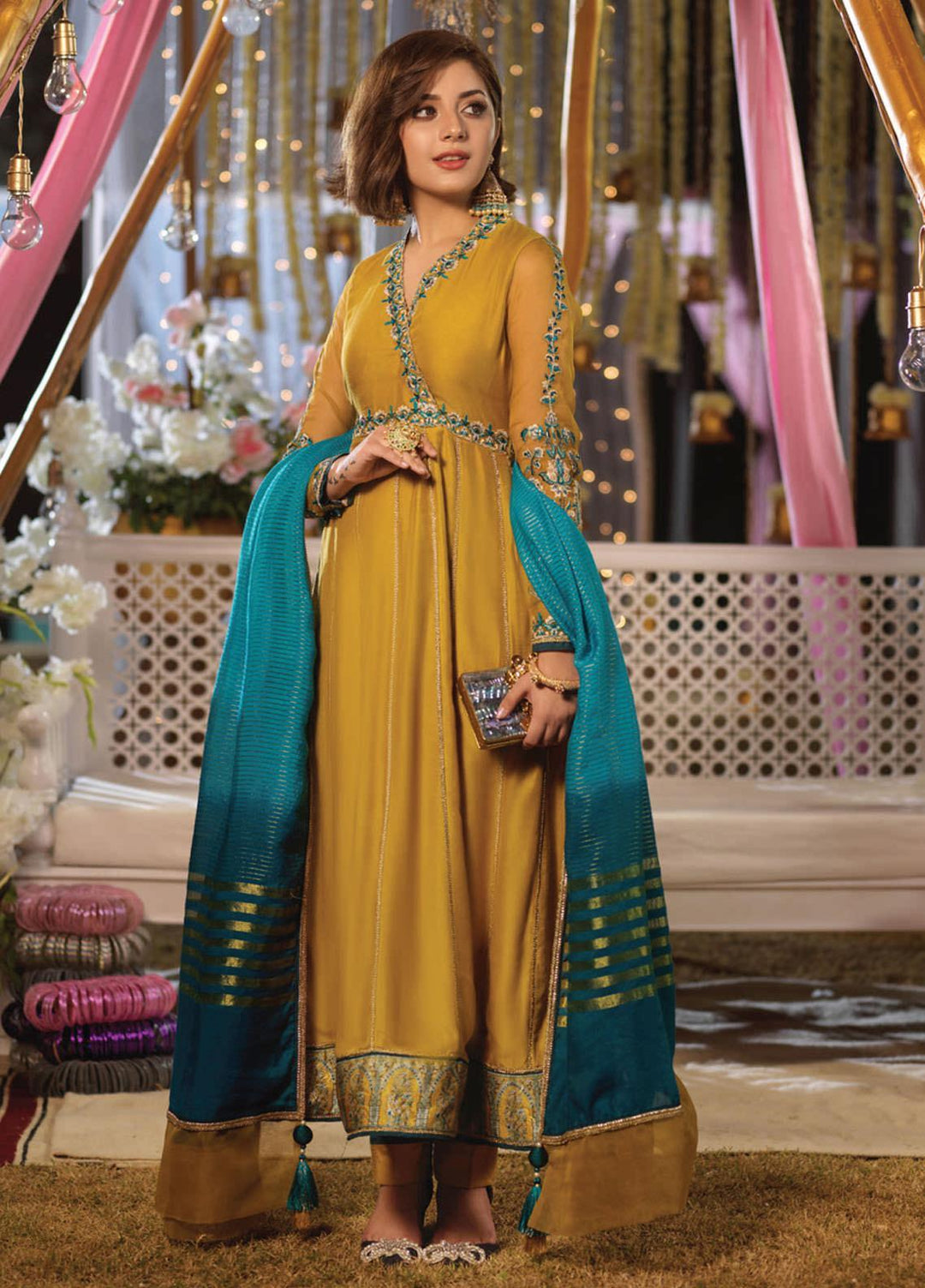 Asim Jofa Embroidered Cotton Net Suits Unstitched 3 Piece AJ21E 07 - Festive Collection