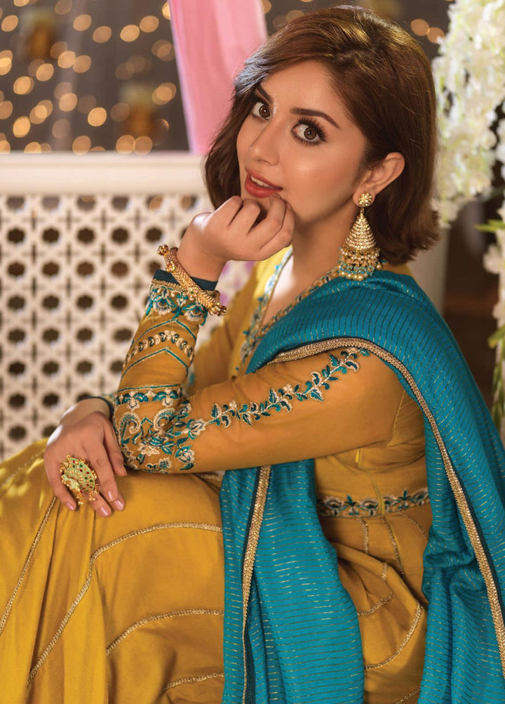 Asim Jofa Embroidered Cotton Net Suits Unstitched 3 Piece AJ21E 07 - Festive Collection