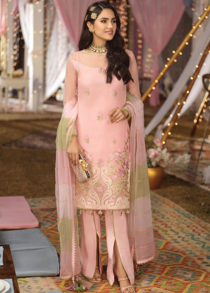 Asim Jofa Embroidered Organza Suits Unstitched 3 Piece AJ21E 14 - Festive Collection