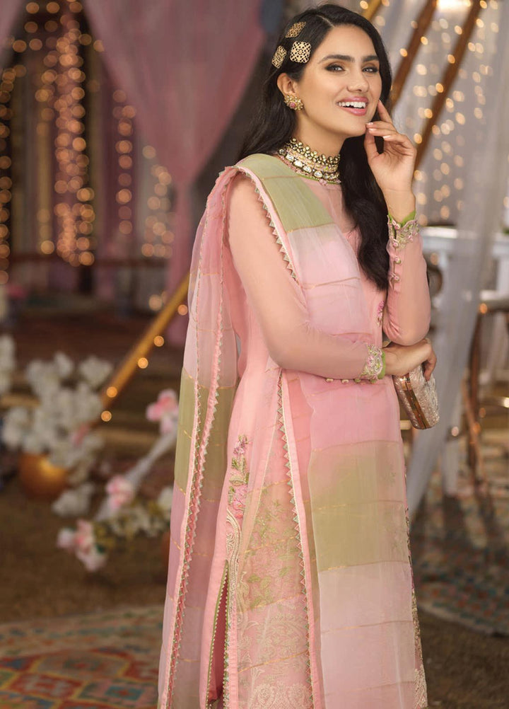 Asim Jofa Embroidered Organza Suits Unstitched 3 Piece AJ21E 14 - Festive Collection