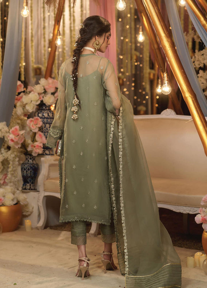 Asim Jofa Embroidered Organza Suits Unstitched 3 Piece AJ21E 17 - Festive Collection