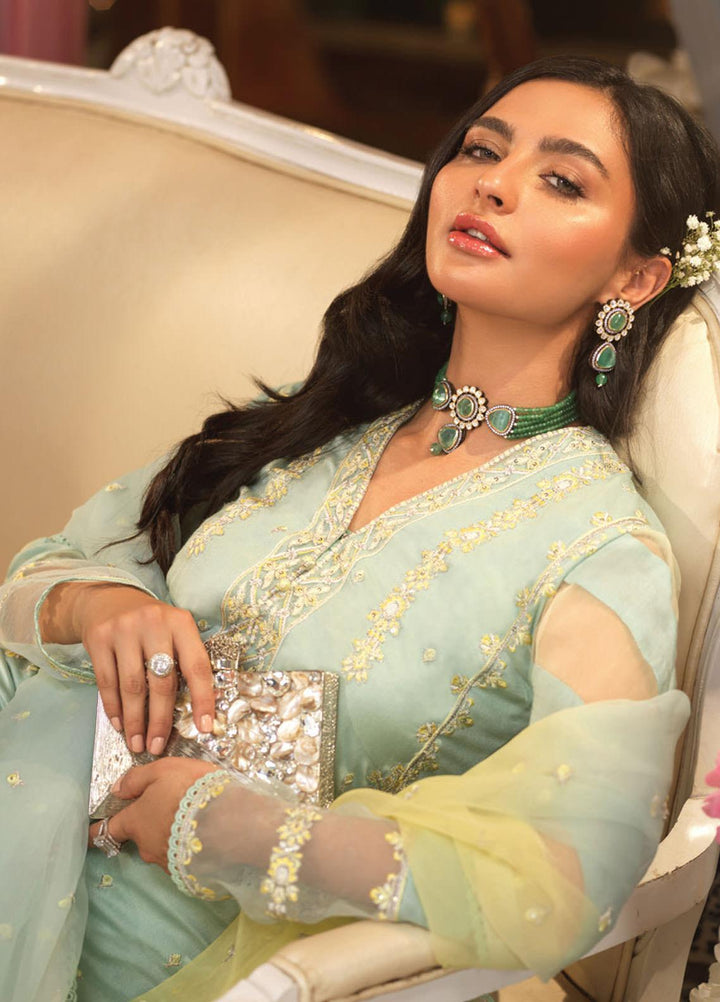 Asim Jofa Embroidered Cotton Net Suits Unstitched 3 Piece AJ21E 19 - Festive Collection