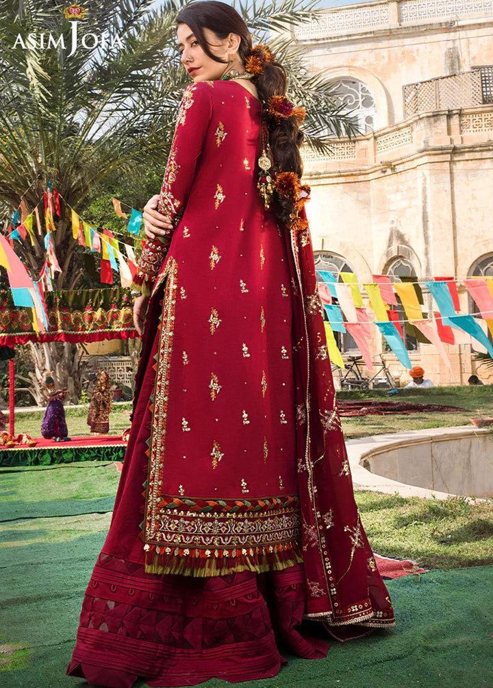 Asim Jofa Embroidered Lawn Suits Unstitched 3 Piece AJ23EL AJLR-04 - Luxury Lawn Collection
