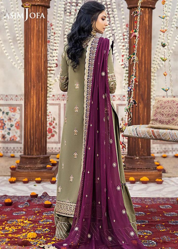 Asim Jofa Embroidered Lawn Suits Unstitched 3 Piece AJ23EL AJLR-06 - Luxury Lawn Collection