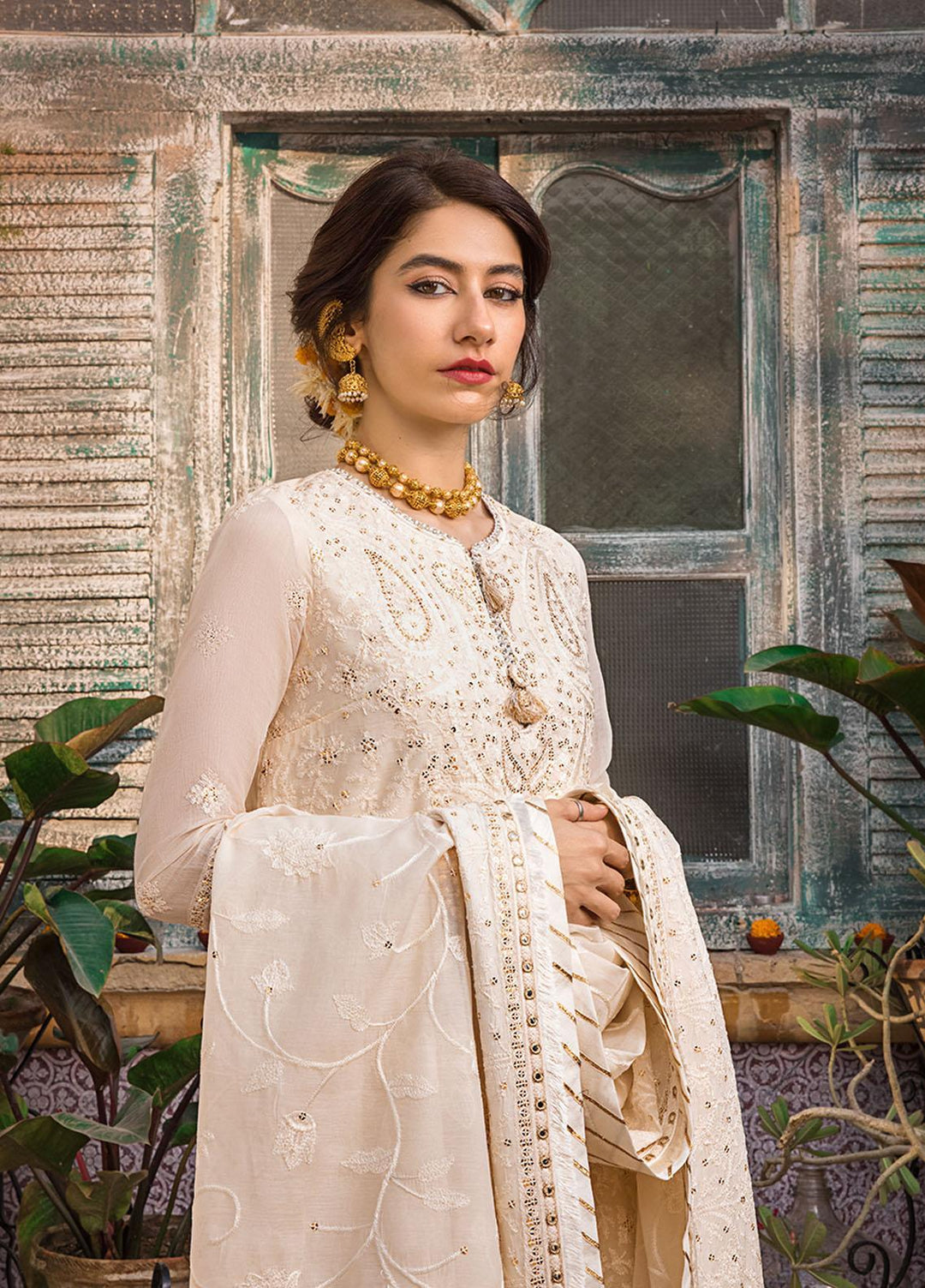 Asim Jofa Embroidered Lawn Suits Unstitched 3 Piece AJ23EL AJLR-07 - Luxury Lawn Collection
