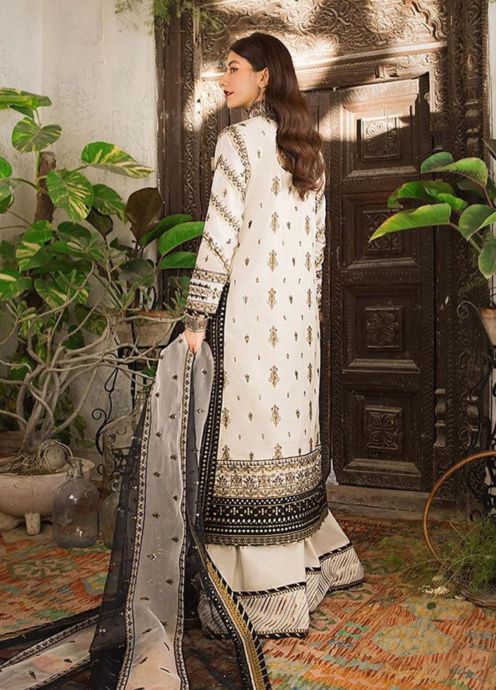 Asim Jofa Embroidered Lawn Suits Unstitched 3 Piece AJ23EL AJLR-18 - Luxury Lawn Collection