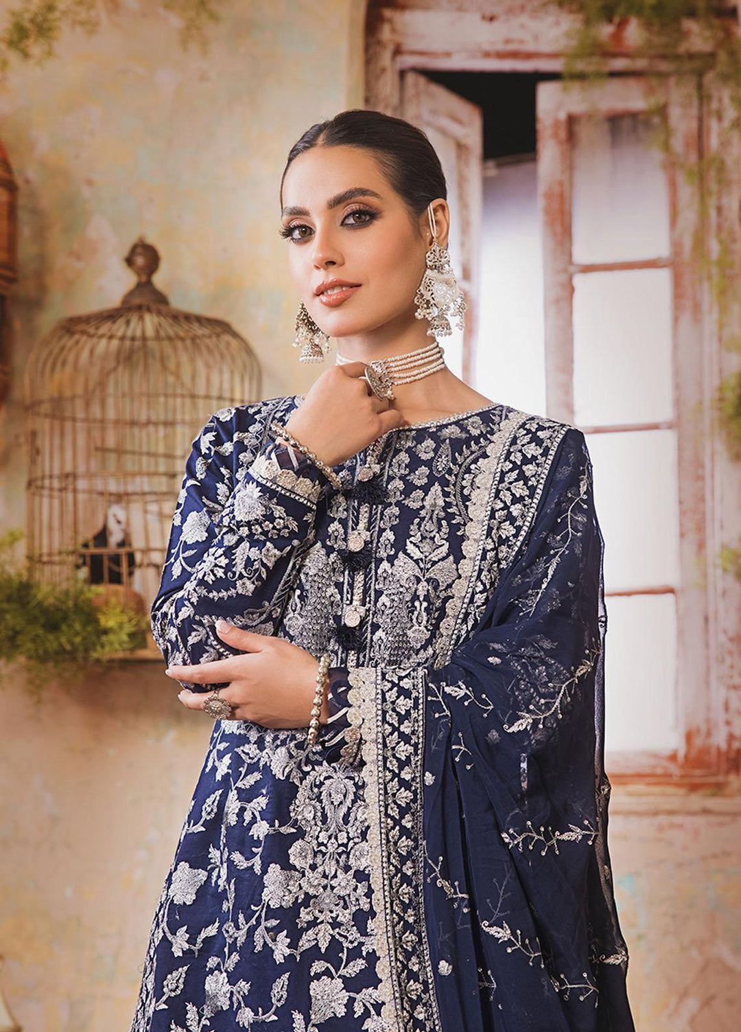 Asim Jofa Embroidered Lawn Suits Unstitched 3 Piece AJ23EL AJLR-26 - Luxury Lawn Collection