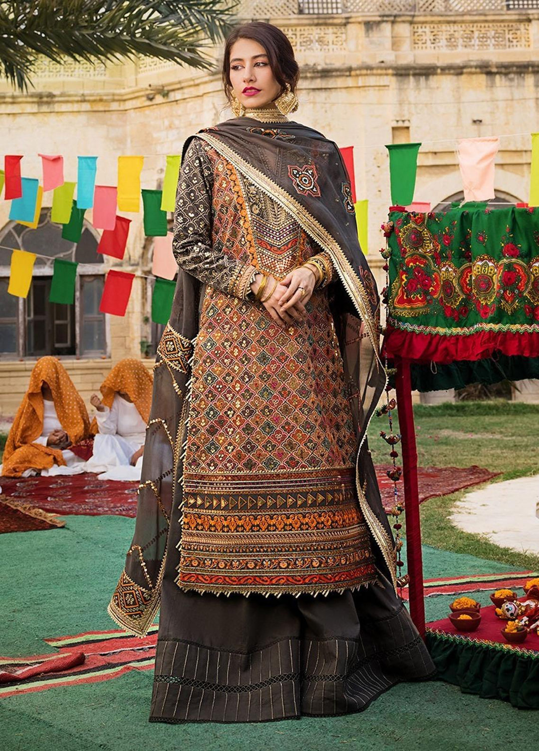 Asim Jofa Embroidered Lawn Suits Unstitched 3 Piece AJ23EL AJLR-27 - Luxury Lawn Collection