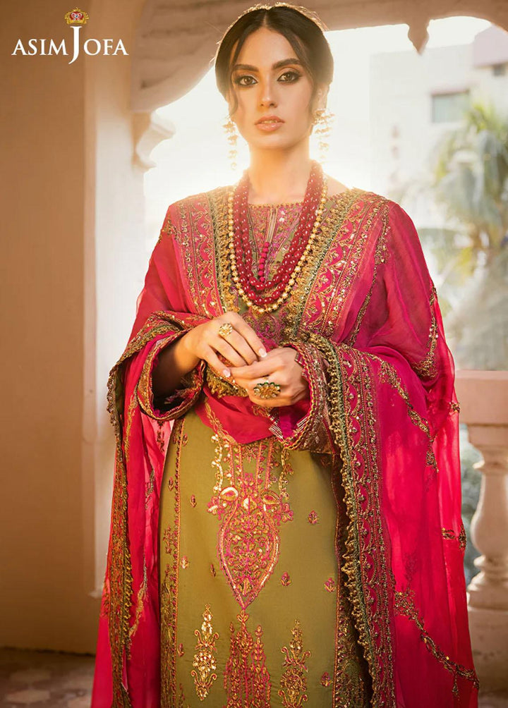 Asim Jofa Embroidered Lawn Suits Unstitched 3 Piece AJ23EL AJLR-30 - Luxury Lawn Collection