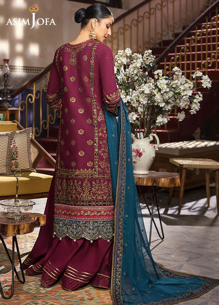 Asim Jofa Embroidered Lawn Suits Unstitched 3 Piece AJ23EL AJLR-31 - Luxury Lawn Collection