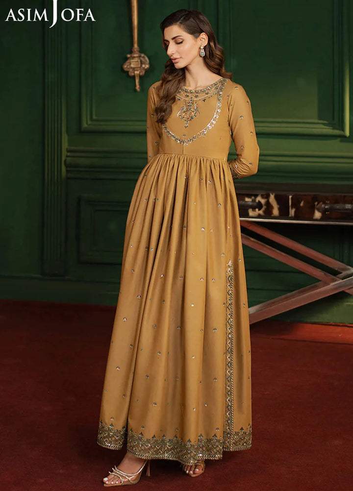 Asim Jofa Embroidered Boski Silk Suits Unstitched 2 Piece AJ25PF AJPF-20 - Festive Collection